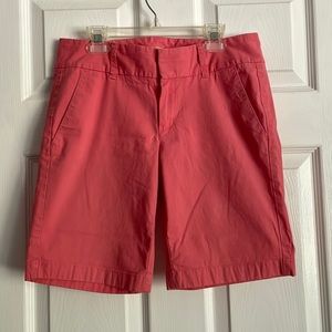 J. Crew Frankie style stretch Bermuda shorts size 0, peachy pink color